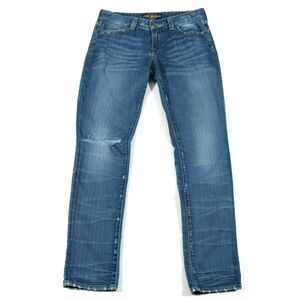 Lucky Brand Jeans Womens 6 - 30x32 Lola Skinny Distressed Med Blue Wash Denim